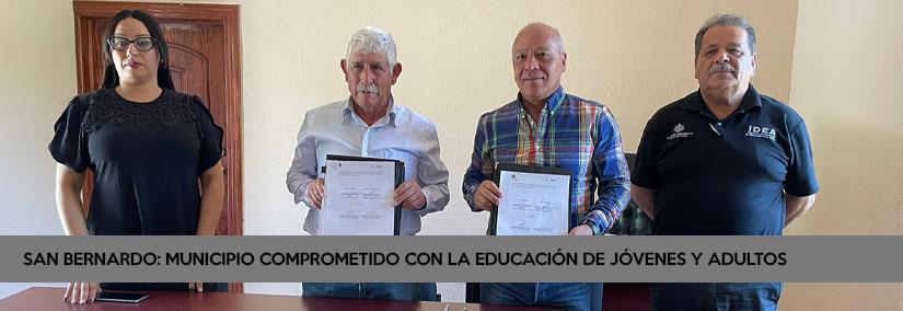 San Bernardo: Municipio comprometido con la educación de jóvenes y adultos.